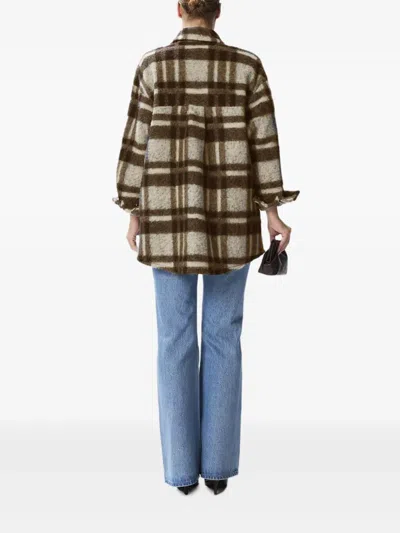 RINA 格纹编织单排扣外套