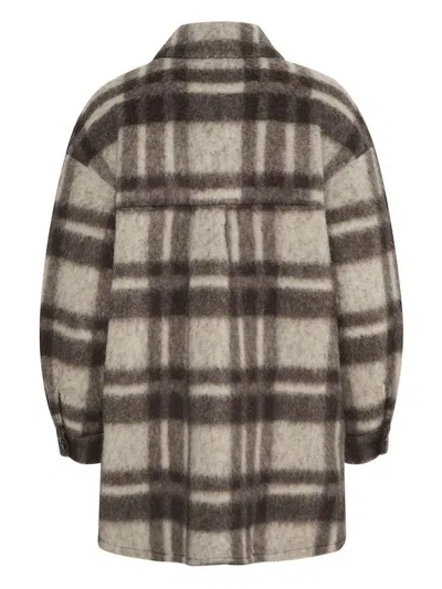 RINA 格纹编织单排扣外套