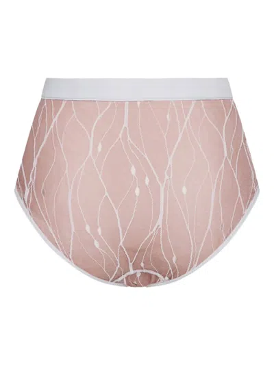 Undress Code Walking In Clouds Lace Briefs In Neutral