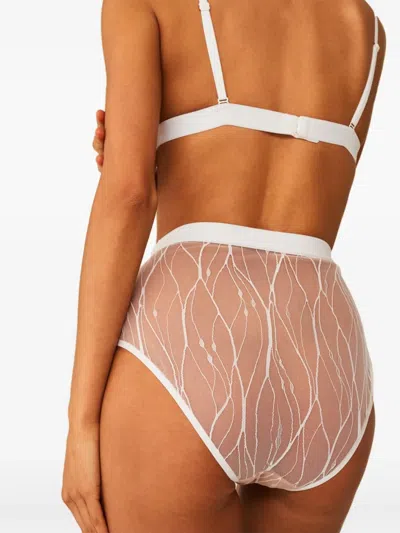 Undress Code Walking In Clouds Lace Briefs In Neutral