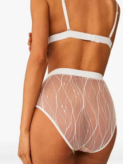 Undress Code Walking In Clouds Lace Briefs In Neutral