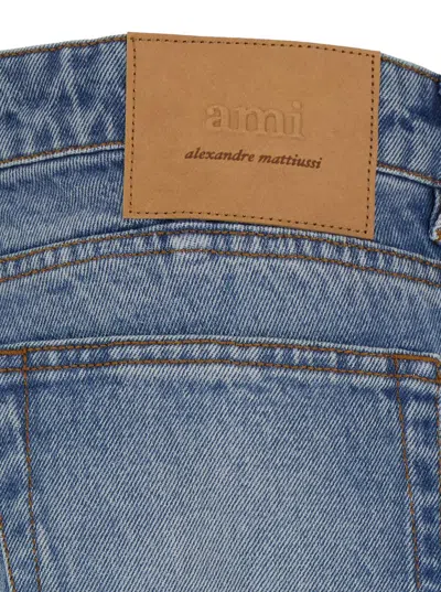 Ami Alexandre Mattiussi Straight-leg Blue Denim Jeans With Classic Fit In Blue