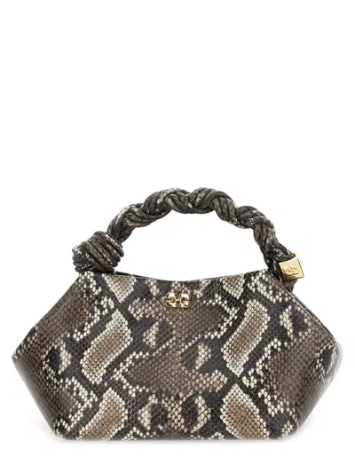 Ganni Bou Bag Small Woman Python Print In Multi