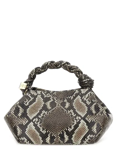Ganni Bou Bag Small Woman Python Print In Multi