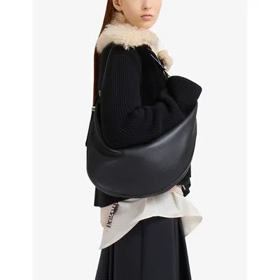 Marni Small Dot Hobo Shoulder Bag In Black