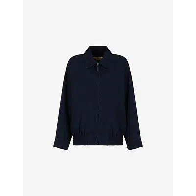Marni Womens 00b99 Zip-up Side-pocket Wool Jacket In Black