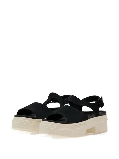 Converse Lugged Heel Buckle-strap Platform Sandals In Black