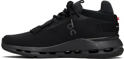 On Running Technical Fabric Sneakers With Rubber Sole In Black