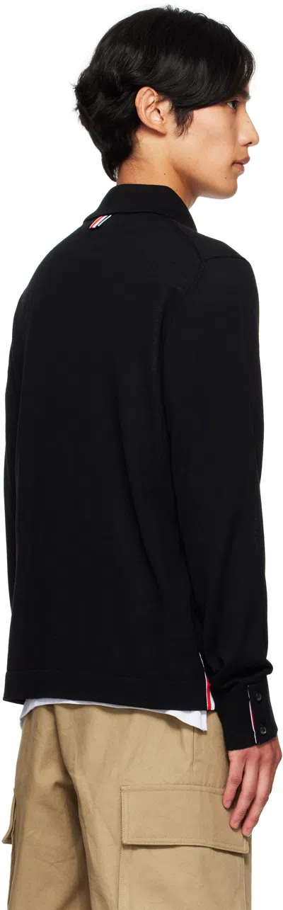 Thom Browne Wool Shirt With Long Sleeves And Striped Detail In Multi