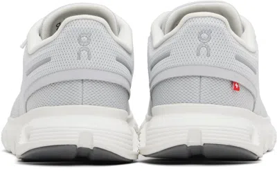 On Breathable Grey Sneakers With Textured Rubber Sole In Gray