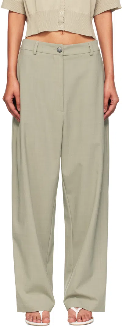 Cordera Green Wide-leg Trousers In Green