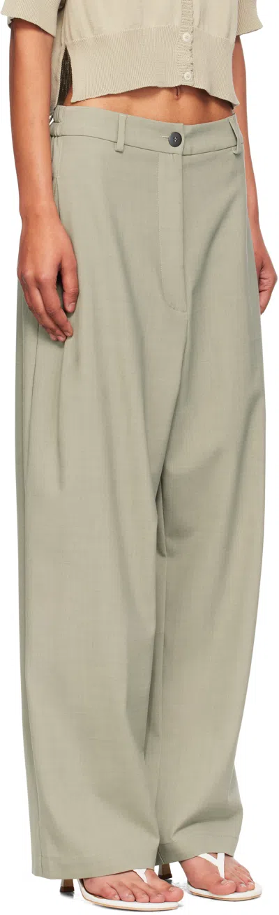 Cordera Green Wide-leg Trousers In Green