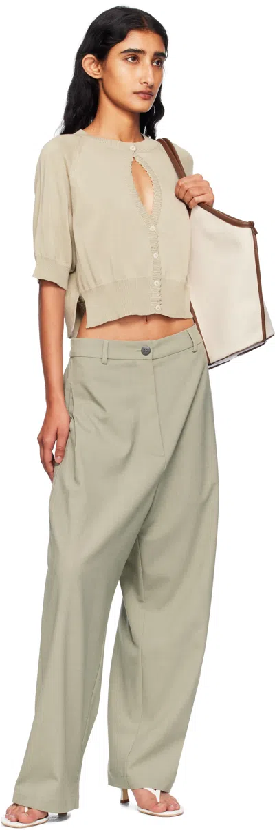 Cordera Green Wide-leg Trousers In Green