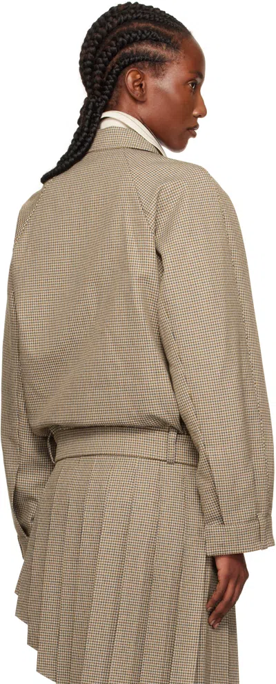 We11 Done Beige Checked Jacket In Multi