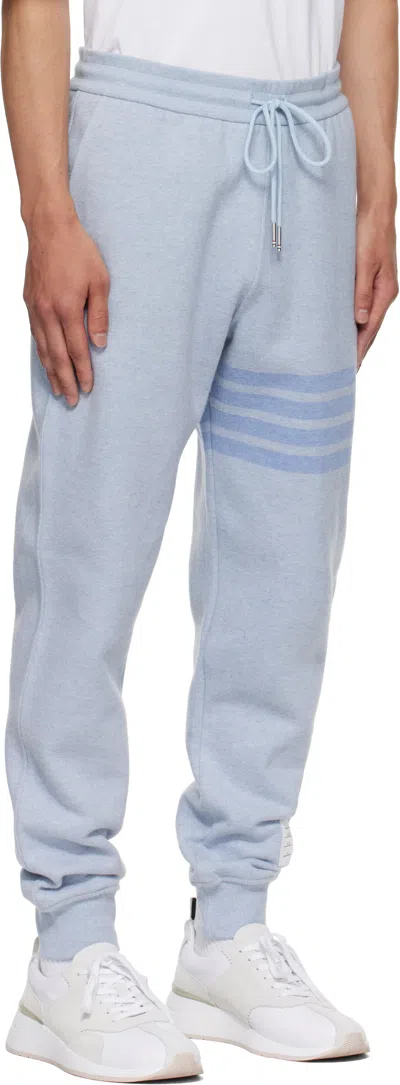 Thom Browne Blue Classic Loopback 4-bar Sweatpants In Blue