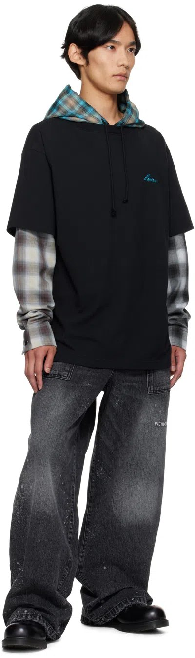 We11 Done Black Distressed Jeans In Black