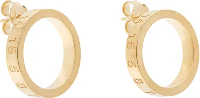 Maison Margiela Number Reference Earrings In Gold