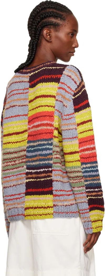 The Elder Statesman Unisex Patchwork Scrap Crew Pullover Patchwork Multi In Animal Print