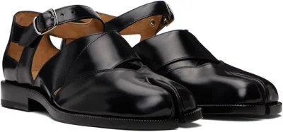 Maison Margiela Tabi Leather Sandals Woman Black In T8013 Black