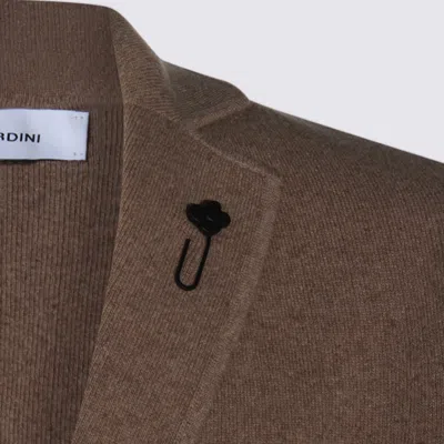 Lardini Two-button Patch-pockets Cardigan In Brown