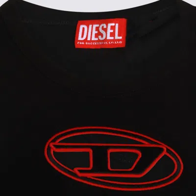 Diesel Black Stretch Cotton T-lynys-od Tank Top In Black