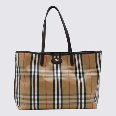 Burberry Beige Highlands Medium Tote Bag In Sand