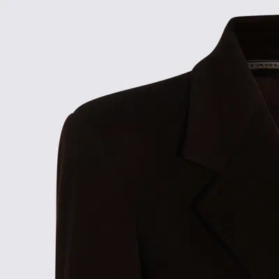 Tagliatore Double-breasted Jacket With Structured Shoulders And Flap Pockets In Black