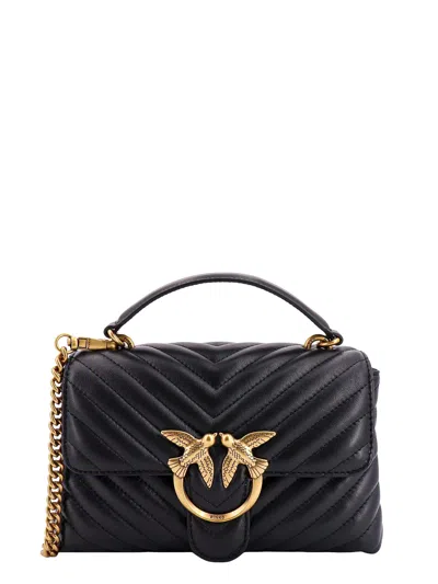 Pinko Classic Lady Love Bag Puff Chevron In Black