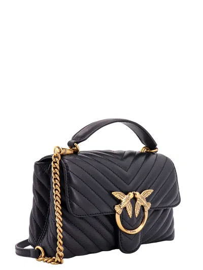 Pinko Classic Lady Love Bag Puff Chevron In Black
