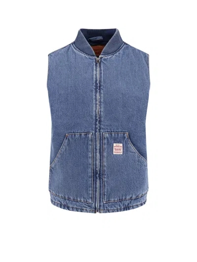 Levi's Workwear Sansome Padded Denim Vest In Navy