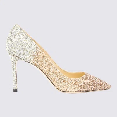 Jimmy Choo Romy 85mm Glitter Degrade High-heel Pumps In Gold