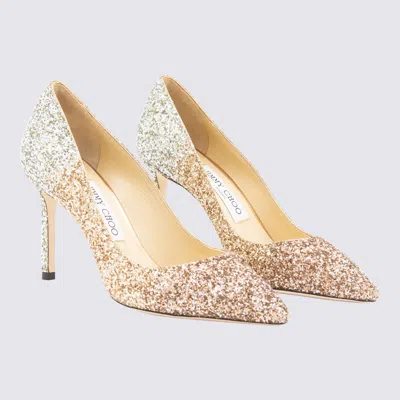 Jimmy Choo Romy 85mm Glitter Degrade High-heel Pumps In Gold