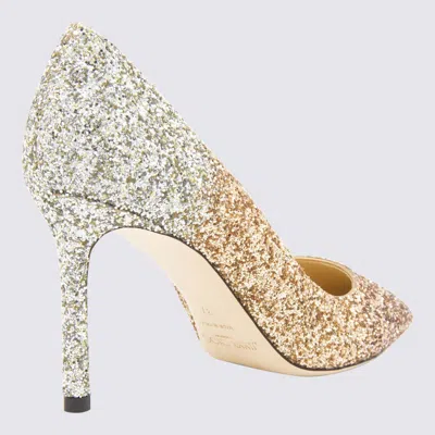 Jimmy Choo Romy 85mm Glitter Degrade High-heel Pumps In Gold