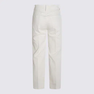 Mother Stretch Denim The Rambler Trousers In White