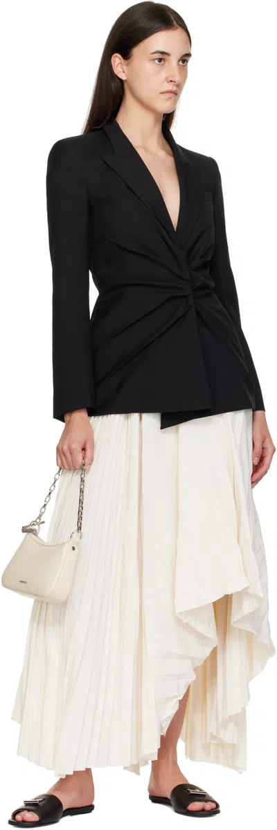 Alexander Mcqueen Open-toe Black Sandals With Metallic Accent