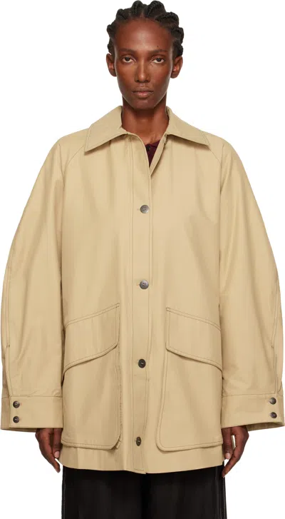 Cordera Beige Patch Pocket Jacket In Nude
