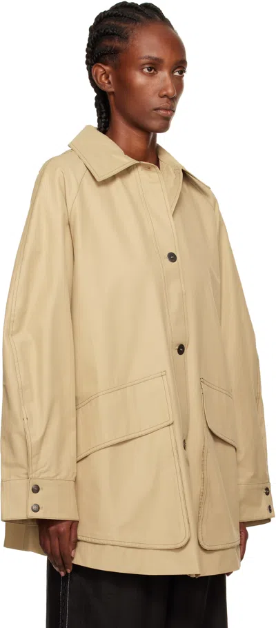 Cordera Beige Patch Pocket Jacket In Nude