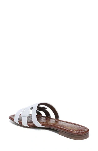 Sam Edelman Bay' Leather Slide Sandals In White