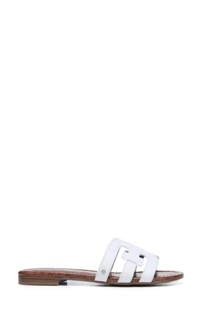 Sam Edelman Bay' Leather Slide Sandals In White