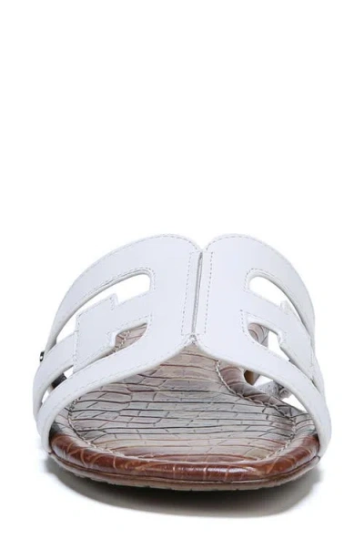 Sam Edelman Bay' Leather Slide Sandals In White