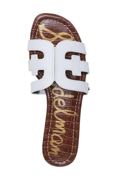 Sam Edelman Bay' Leather Slide Sandals In White