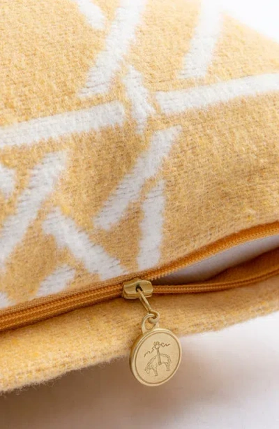 Brooks Brothers Lattice Work Decorative Throw Pillow In Yellow