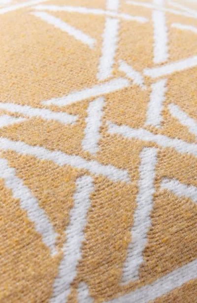 Brooks Brothers Lattice Work Decorative Throw Pillow In Yellow