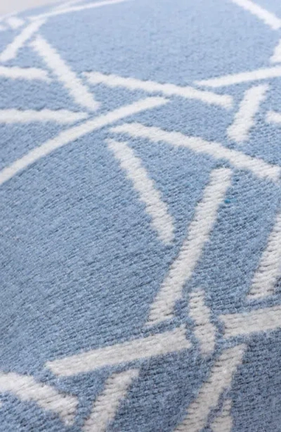 Brooks Brothers Lattice Work Decorative Lumbar Throw Pillow In Blue