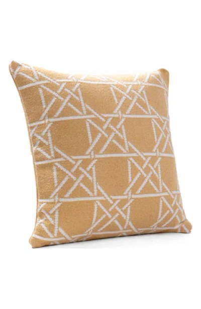 Brooks Brothers Lattice Work Decorative Throw Pillow In Yellow
