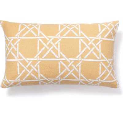 Brooks Brothers Lattice Work Decorative Lumbar Throw Pillow In Yellow