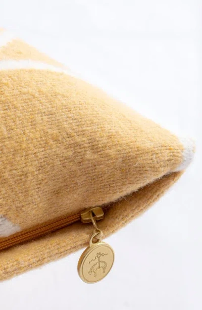 Brooks Brothers Lattice Work Decorative Lumbar Throw Pillow In Yellow