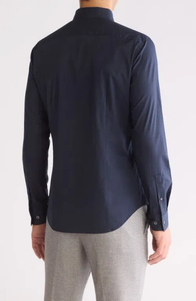 Theory Sylvain Button Down In Wealth In Blue