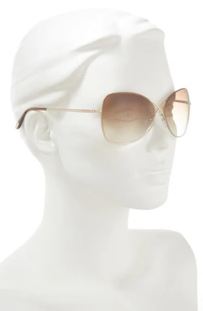 Tom Ford Colette 63mm Oversized Sunglasses In Neutral