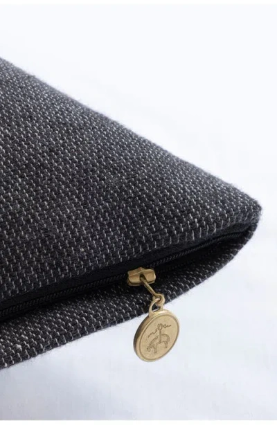 Brooks Brothers Bb Monogram Decorative Lumbar Throw Pillow In Black